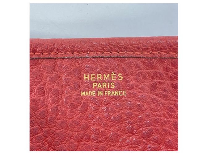 Hermès Borsa Tote Hermes Victoria Cabas 32 in Lana Rosso Giallo - vista 5