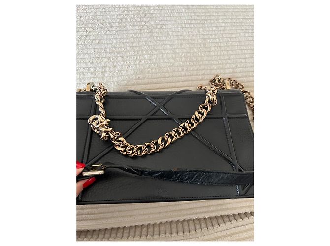 Borsa a mano Christian Dior Diorama in pelle nera Nero - vista 10