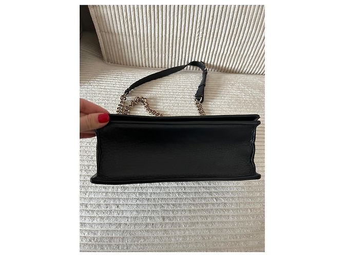 Borsa a mano Christian Dior Diorama in pelle nera Nero - vista 4