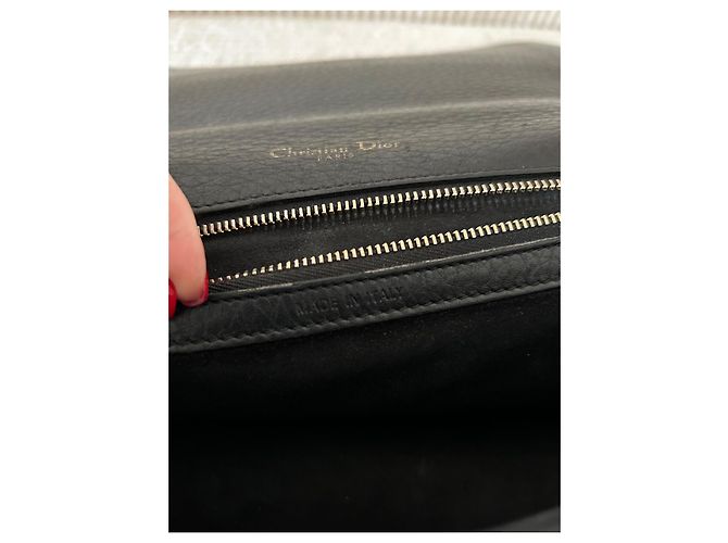 Borsa a mano Christian Dior Diorama in pelle nera Nero - vista 7