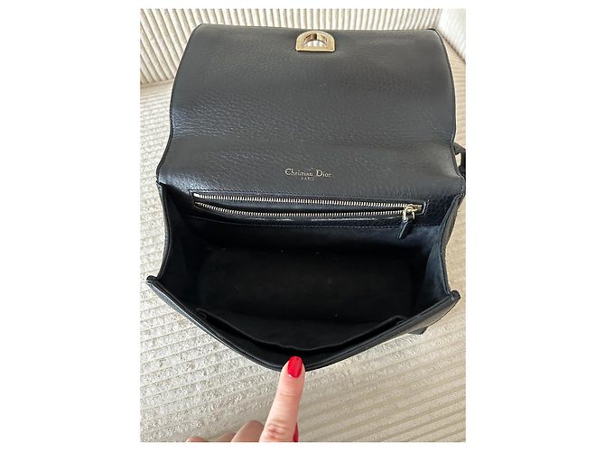 Borsa a mano Christian Dior Diorama in pelle nera Nero - vista 8