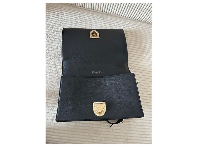 Borsa a mano Christian Dior Diorama in pelle nera Nero - vista 9