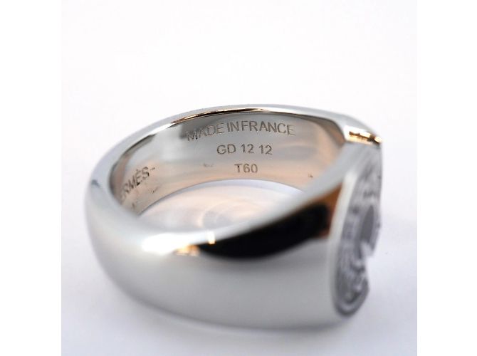 Hermès Hermes Ring Carrousel Metal Silver Black Size 17 Men's Silvery - view 5