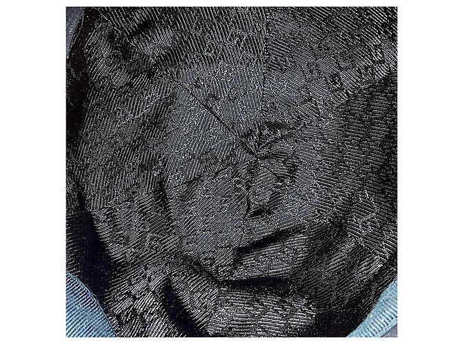 Cappello Gucci Autentico Raro Tom Ford in Pelle di Agnello Nera con Piastra Logo e Strisce Web Nero - vista 5