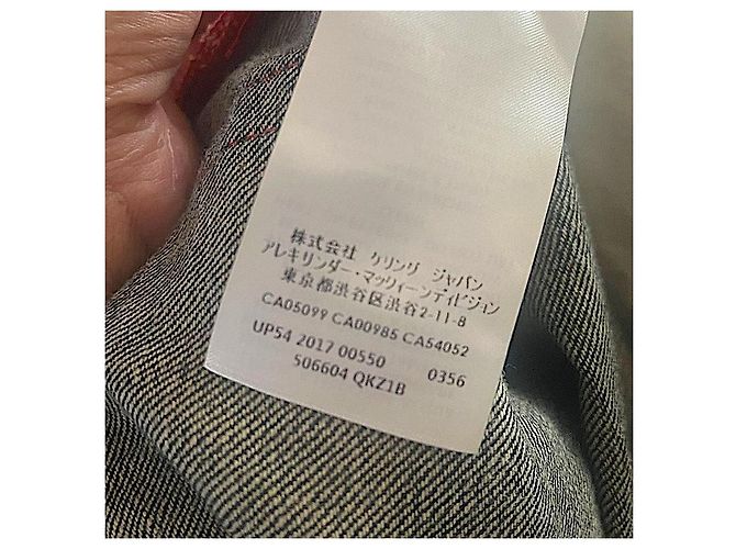 Alexander Mcqueen Authentisches Vintage McQueen Archiv aus besticktem poetischen Denim Blau - Ansicht 14