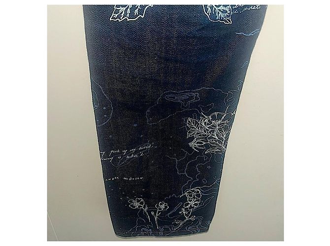 Alexander Mcqueen Authentisches Vintage McQueen Archiv aus besticktem poetischen Denim Blau - Ansicht 5