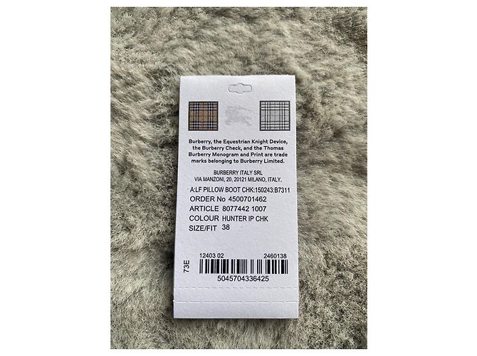 Botas de almohada a cuadros Burberry Mostaza - vista 12