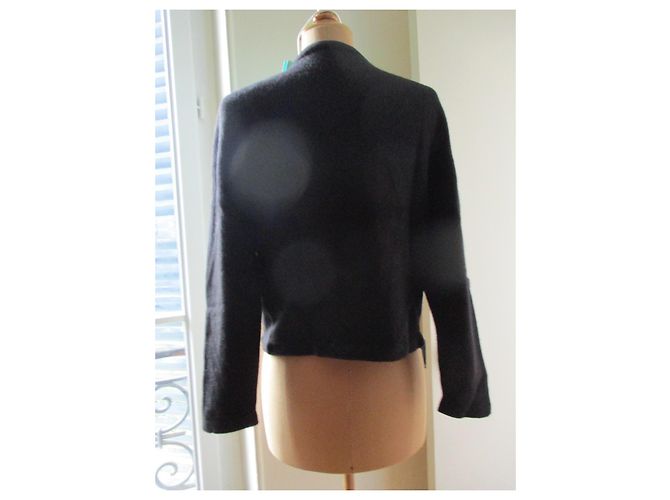 Louis Féraud Kurze Jacke, schwarze Kaschmir, Größe 40. - Ansicht 2