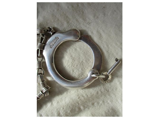Jean Paul Gaultier Collana a manette in argento massiccio, unisex. - vista 4