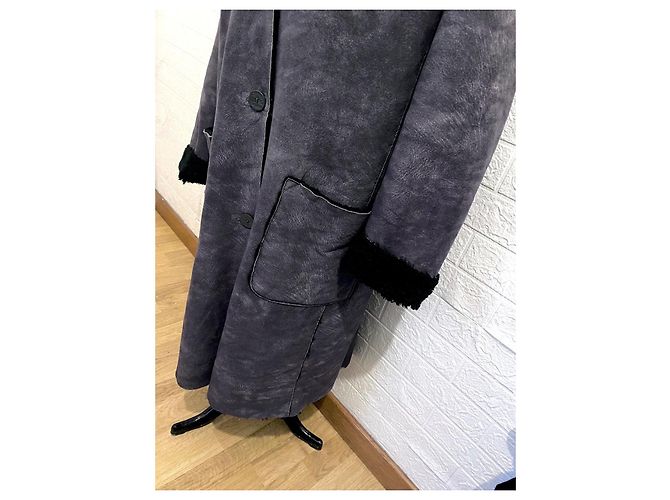Abrigo largo Armani Jeans Gris Poliéster - vista 4
