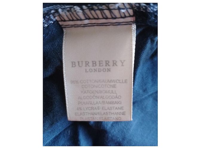Camisa Burberry Brit de algodón azul oscuro M - vista 2