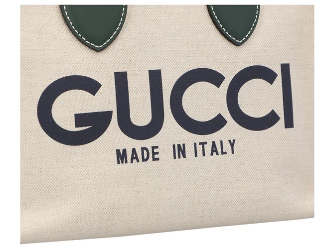 Gucci kleine Tragetasche mit Gucci-Druck in Grün - Ansicht 5