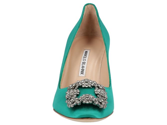 Manolo Blahnik Hangisi 090 Décolleté Verdi Verde - vista 4
