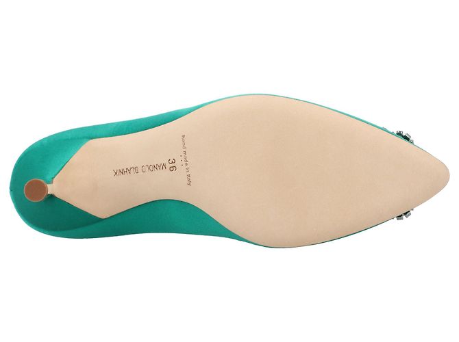 Manolo Blahnik Hangisi 090 Décolleté Verdi Verde - vista 5