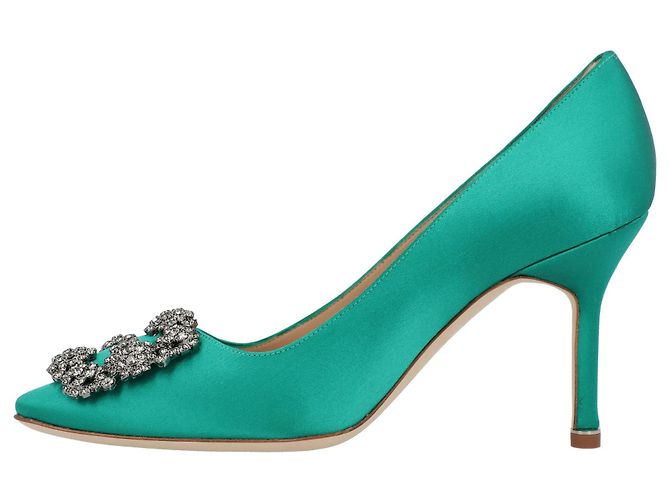 Manolo Blahnik Hangisi 090 Décolleté Verdi Verde - vista 6