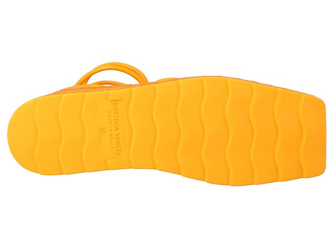 Bottega Veneta Orange Stretch 90 Wedge Espadrilles - view 4