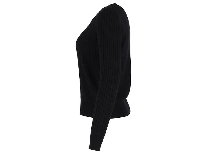 Erdem Rae Twist-Hals Pullover aus schwarzer Wolle - Ansicht 2