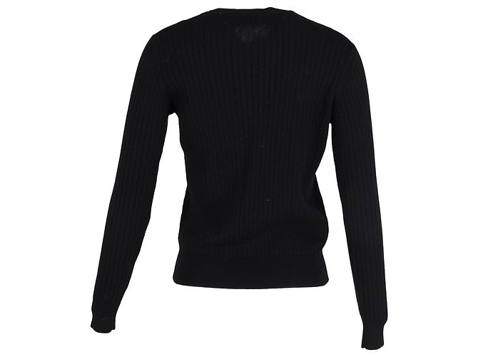 Erdem Rae Twist-Hals Pullover aus schwarzer Wolle - Ansicht 3