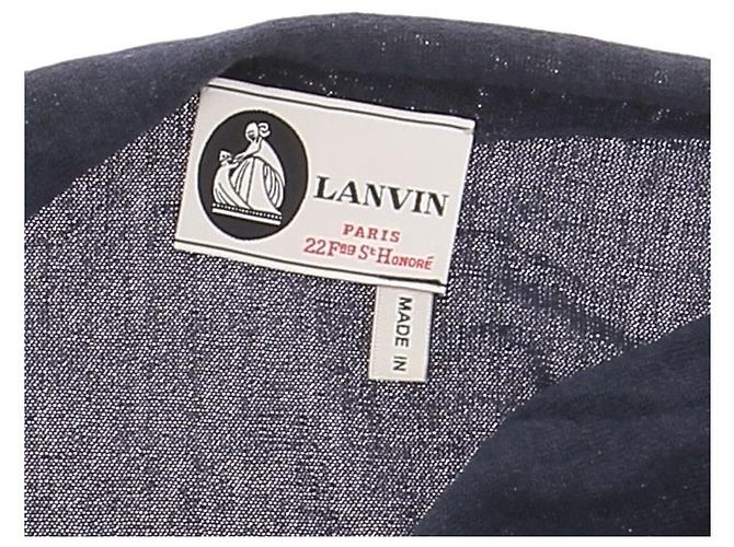 Lanvin Kleider T.International M Seide Marineblau - Ansicht 5