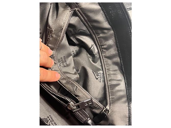 Autre Marque Leather and Nylon Handbag Black - view 11
