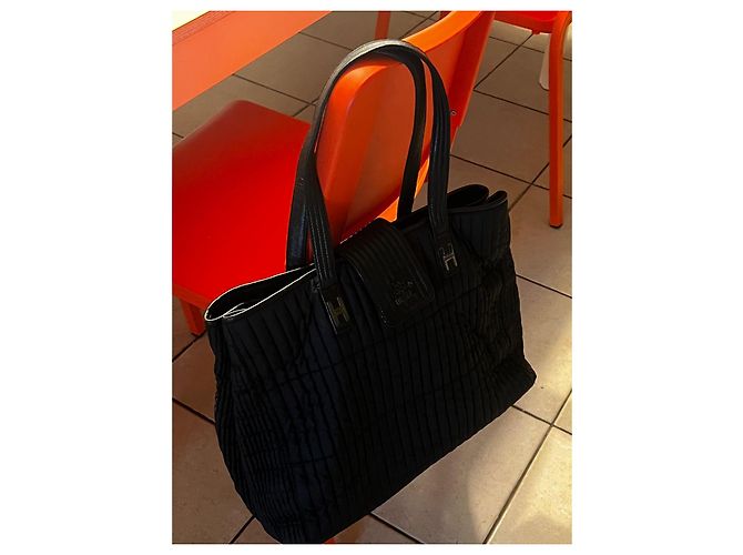 Autre Marque Leather and Nylon Handbag Black - view 12