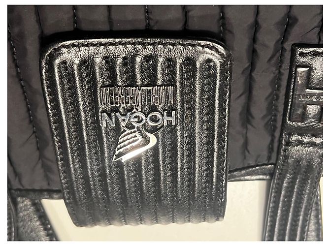 Autre Marque Leather and Nylon Handbag Black - view 3