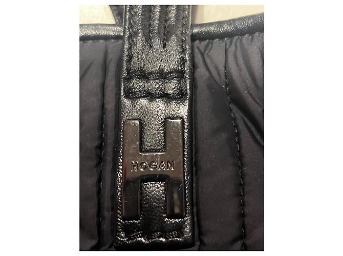 Autre Marque Leather and Nylon Handbag Black - view 7