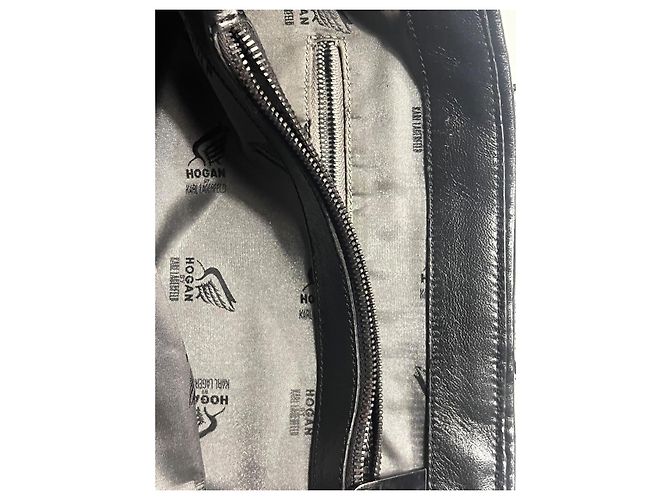 Autre Marque Leather and Nylon Handbag Black - view 8