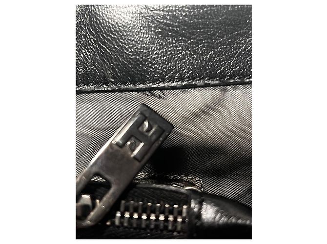 Autre Marque Leather and Nylon Handbag Black - view 9