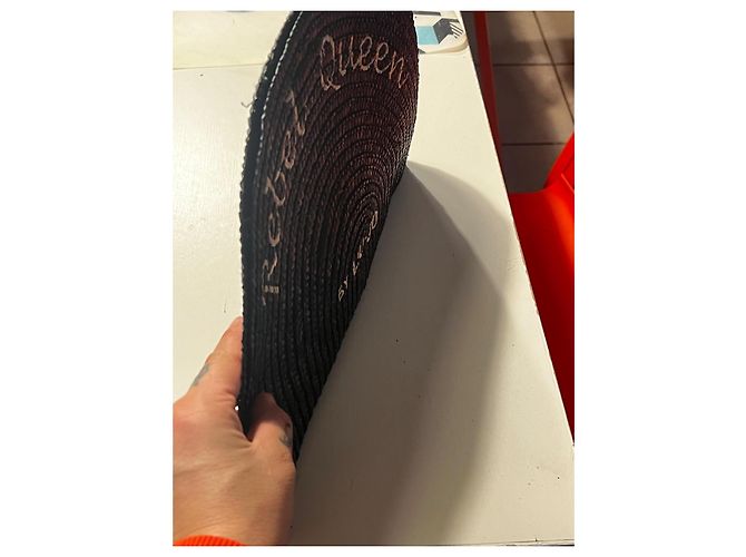 Autre Marque Handtasche aus Stroh schwarz - Ansicht 6
