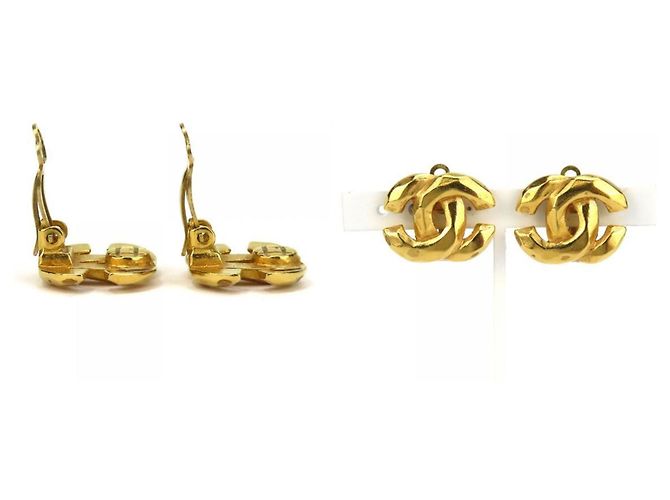 Orecchini a clip dorati Chanel D'oro - vista 10