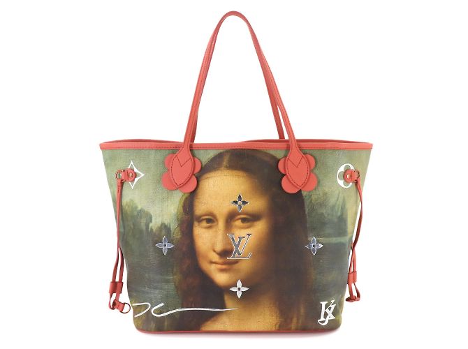 Sac tote Neverfull MM Mona Lisa Masters de Louis Vuitton Multicolore Orange - vue 2