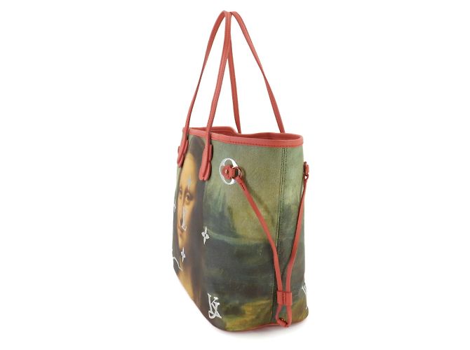 Sac tote Neverfull MM Mona Lisa Masters de Louis Vuitton Multicolore Orange - vue 3