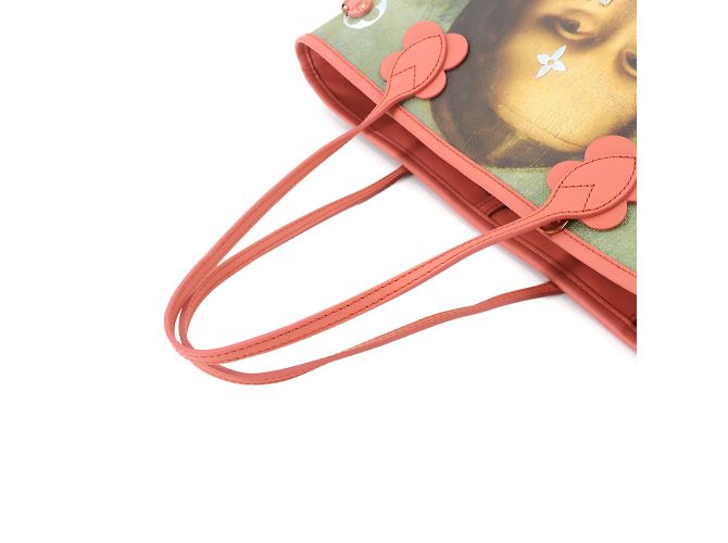 Sac tote Neverfull MM Mona Lisa Masters de Louis Vuitton Multicolore Orange - vue 5