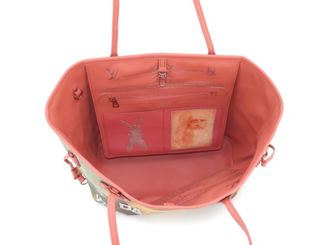 Sac tote Neverfull MM Mona Lisa Masters de Louis Vuitton Multicolore Orange - vue 6
