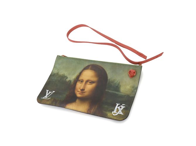 Sac tote Neverfull MM Mona Lisa Masters de Louis Vuitton Multicolore Orange - vue 7