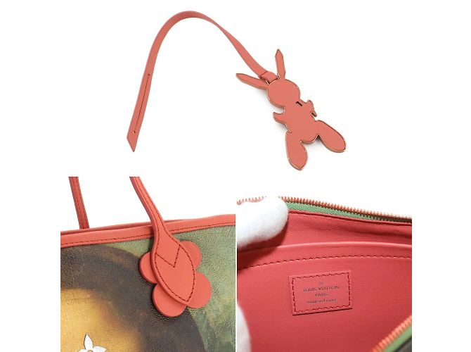Sac tote Neverfull MM Mona Lisa Masters de Louis Vuitton Multicolore Orange - vue 9