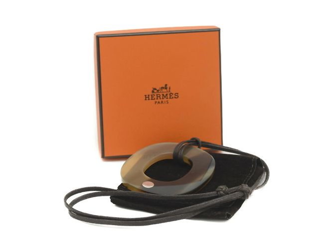 Hermès Collana Pendente Hermes Ism Marrone Beige - vista 6