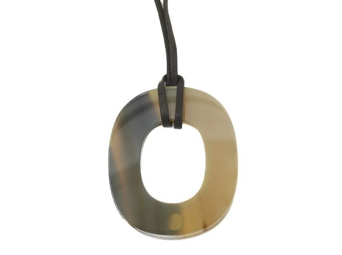 Hermès Collana Pendente Hermes Ism Marrone Beige - vista 7