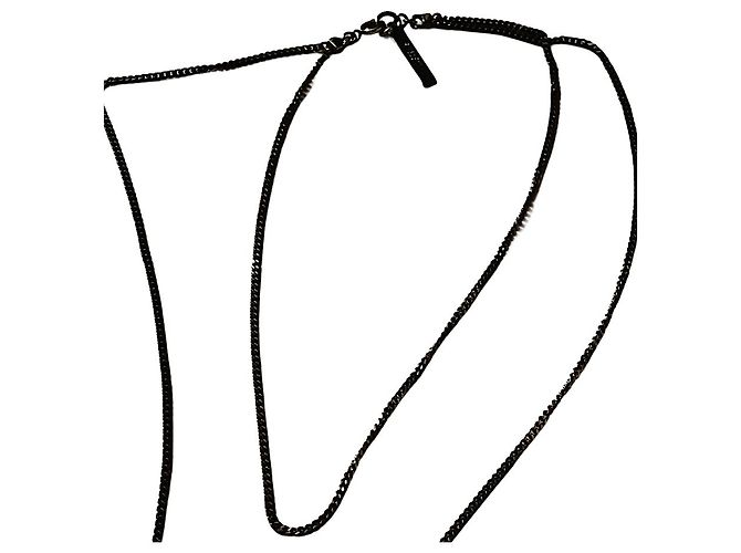 Collana pendente a catena a due livelli con squalo autentica Givenchy Riccardo Tisci Silver hardware - vista 5