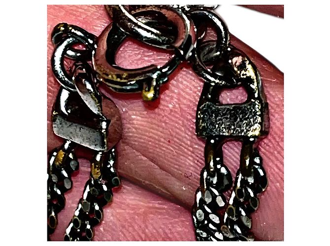 Collana pendente a catena a due livelli con squalo autentica Givenchy Riccardo Tisci Silver hardware - vista 9
