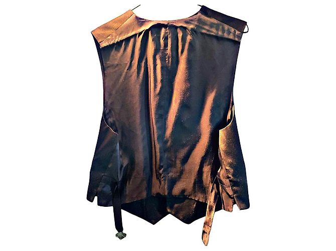Authentische Alexander McQueen Archive frühe Kollektion schwarzes Wollwesten - Ansicht 2