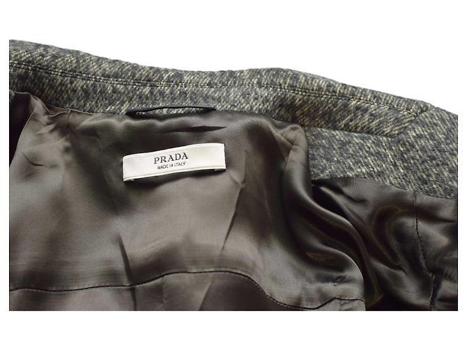 Casaco Prada de lã e cashmere cinza mesclado tamanho 40 - vista 3