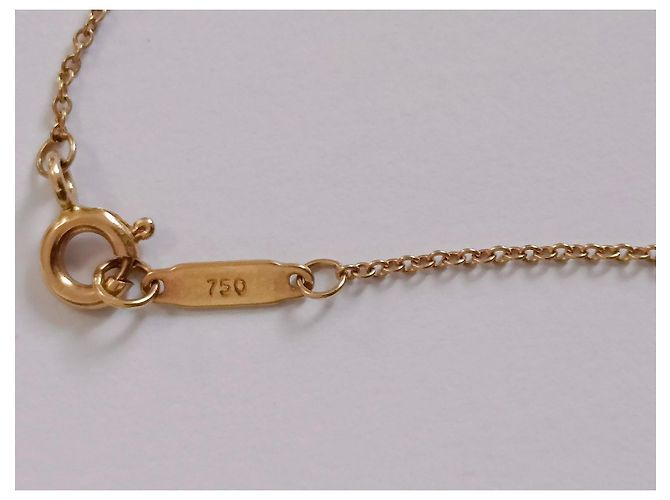 Collana con pendente chiave trifoglio Tiffany & Co in oro bianco e diamanti Giallo - vista 7