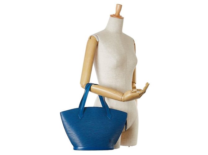 Borsa tote Epi Saint Jacques Louis Vuitton Blu - vista 9