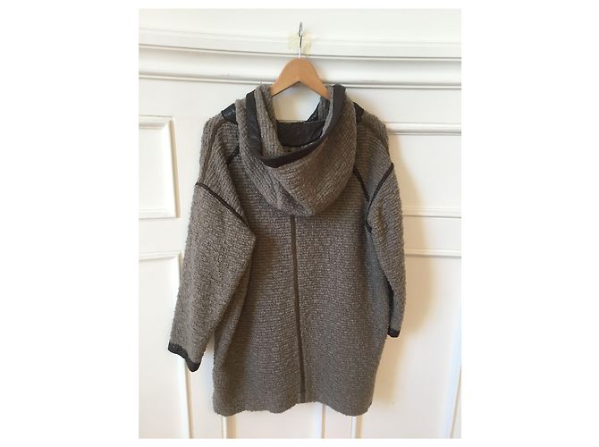 ISABEL MARANT Abrigos T.Internacional S Lana Gris antracita - vista 2