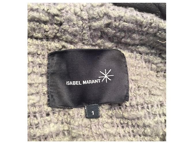 ISABEL MARANT Abrigos T.Internacional S Lana Gris antracita - vista 3