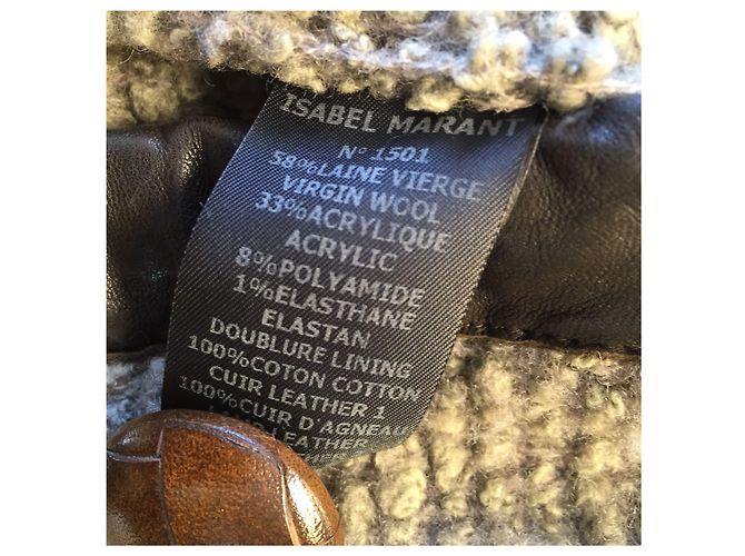ISABEL MARANT Abrigos T.Internacional S Lana Gris antracita - vista 4