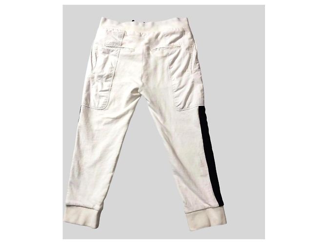 Authentic Alexander McQueen Skull Embroidered Jogger Pants Black White - view 2