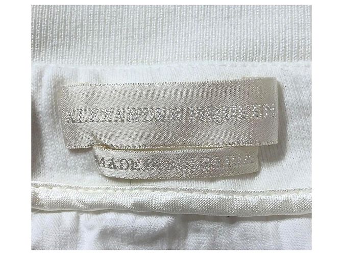 Authentic Alexander McQueen Skull Embroidered Jogger Pants Black White - view 4